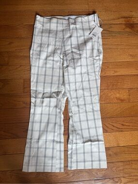 a new day White Plaid Boot Cut Pants